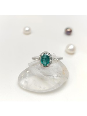 0.70CT Zümrüt Pırlanta Oval Taşlı  Yüzük 14 Ayar Altın Hd Videolu