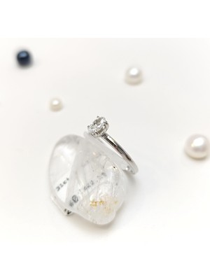 0.31CT F Oval Pırlanta Tek Taş Yüzük 14 Ayar Altın Hd Videolu