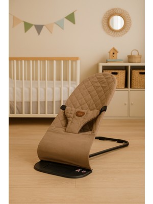 Gri - Bej Oyuncaklı Premium Cotton Bebekler Için Üç Kademeli Kolay Taşınabilir Sallanan Ana Kucağı I