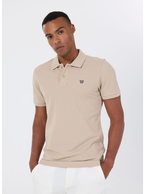 Wrangler Krem Erkek Polo T-Shirt MW7D5K4XX2TUQ Erkek Regular Polo