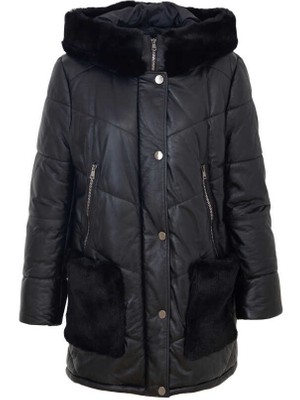 Tergan Siyah Hakiki Deri Kadın Hakiki Deri Kaban - K23KDM320374-Q3H