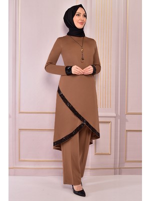 Pullu Tesettür Abiye Ikili Takım 2559