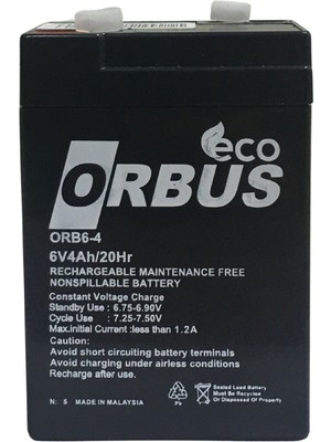 Orbus 6V 4AH Akü Terazi Aküsü - Işıldak Aküsü