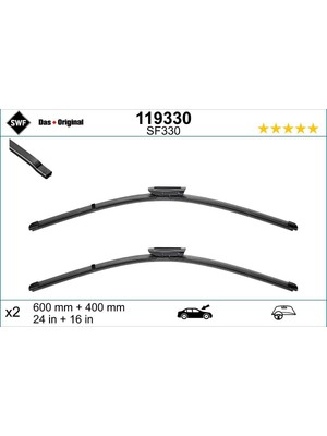 Swf Silecek Süpürgesi Tk. Clio 3 Fluence Megane 3 301 C-Elysee C3 Picasso Ds3 600/400 MM.190330 Valeo