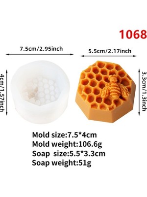 ElHobi Altıgen İşçi Arı Mum Beton Sabun Kalıbı Kod:1261B