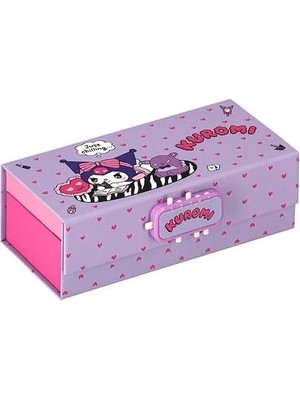 Kuromi 216-31-04 Lisanslı Şifreli Saplı Yatay Kalemlik Organizer Mor