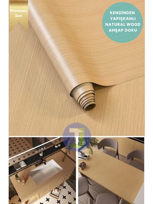 Technojet Premium Seri Kendinden Yapışkanlı Ahşap Desenli Pvc Kaplama – 60CMX100CM