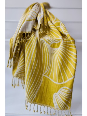 Hardal Müslin Peştemal- %100 Pamuk Plaj Havlusu - Yumuşak ve Emici - 90X170 cm