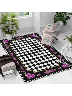 Kaymaz Taban Yıkanabilir Halı – Mutfak, Salon, Yatak Odası Için Modern Dijital Baskı Halı