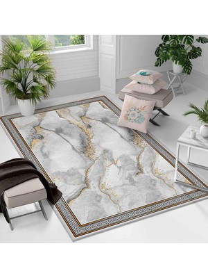 Kaymaz Taban Yıkanabilir Halı – Mutfak, Salon, Yatak Odası Için Modern Dijital Baskı Halı