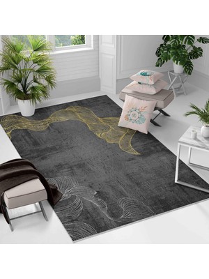 Kaymaz Taban Yıkanabilir Halı – Mutfak, Salon, Yatak Odası Için Modern Dijital Baskı Halı