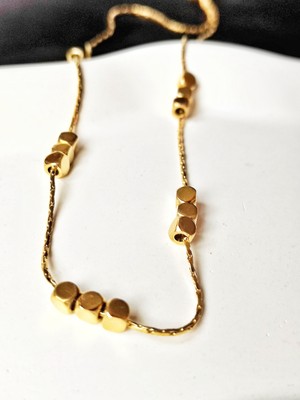 Ladybirdbujiteri Üçlü Küp Tasarım Minimal  Çelik Kolye