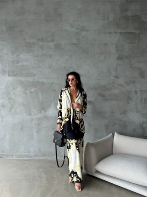 Ithal Jessica Kumaş Çiçek Desenli Gömlek & Pantolon 2'li Takım