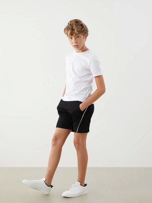 Lcw Kids Siyah Beli Lastikli Erkek Çocuk Şort