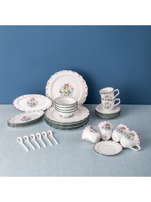 Emsan Yolanda Porselen 32 Parça 6 Kişilik Kahvaltı / Servis Takımı