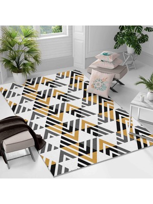 Kaymaz Taban Yıkanabilir Halı – Mutfak, Salon, Yatak Odası Için Modern Dijital Baskı Halı