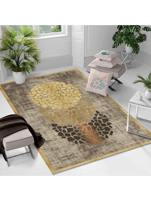Kaymaz Taban Yıkanabilir Halı – Mutfak, Salon, Yatak Odası Için Modern Dijital Baskı Halı