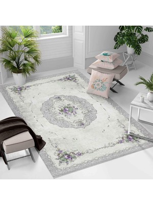 Kaymaz Taban Yıkanabilir Halı – Mutfak, Salon, Yatak Odası Için Modern Dijital Baskı Halı (SLNHAL176)