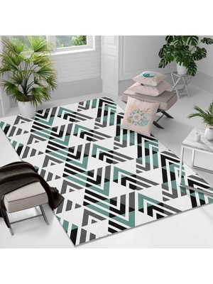 Kaymaz Taban Yıkanabilir Halı – Mutfak, Salon, Yatak Odası Için Modern Dijital Baskı Halı