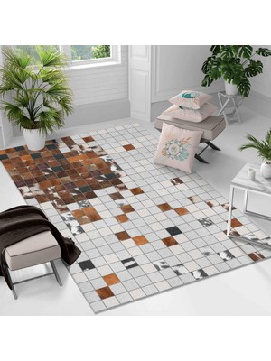 Kaymaz Taban Yıkanabilir Halı – Mutfak, Salon, Yatak Odası Için Modern Dijital Baskı Halı