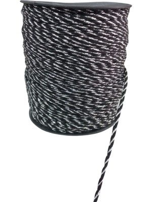 Bileklik Ipi, Hediye Paketleme Ipi, Şans, Bereket, Aşk, Şifa, Güç 5 mm Pamuk  5 Metre Siyah