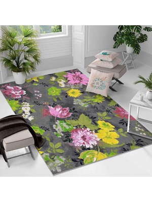 Kaymaz Taban Yıkanabilir Halı – Mutfak, Salon, Yatak Odası Için Modern Dijital Baskı Halı