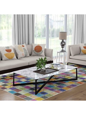 Kaymaz Taban Yıkanabilir Halı – Mutfak, Salon, Yatak Odası Için Modern Dijital Baskı Halı