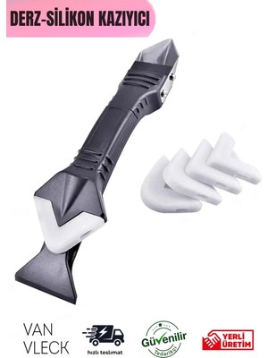 3'ü 1 Arada Derz Dolgu Kazıyıcı ve Uygulayıcı – Silikon Sıyırıcı, Pratik Fayans Temizleme Aparatı