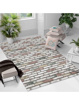 Kaymaz Taban Yıkanabilir Halı – Mutfak, Salon, Yatak Odası Için Modern Dijital Baskı Halı