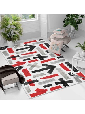 Kaymaz Taban Yıkanabilir Halı – Mutfak, Salon, Yatak Odası Için Modern Dijital Baskı Halı (SLNHAL158)