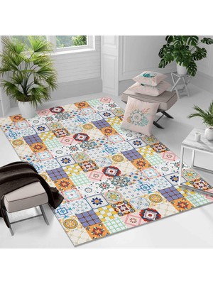 Kaymaz Taban Yıkanabilir Halı – Mutfak, Salon, Yatak Odası Için Modern Dijital Baskı Halı