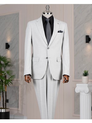 Regular Fit 6 Drop Ceket Pantolon Takım Elbise Gri T14395