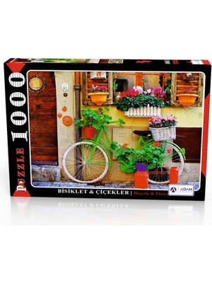 Bisiklet ve Çiçekler 1000 Parça Puzzle
