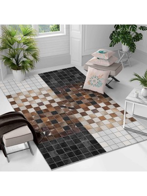 Kaymaz Taban Yıkanabilir Halı – Mutfak, Salon, Yatak Odası Için Modern Dijital Baskı Halı