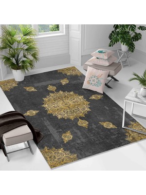 Kaymaz Taban Yıkanabilir Halı – Mutfak, Salon, Yatak Odası Için Modern Dijital Baskı Halı