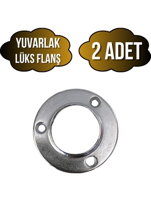 mobilyap Yuvarlak Lüks Askı Borusu Flanşı Dolap ve Mobilya Boru Flanşı(Metal)(Boru ÇAPI:25MM)