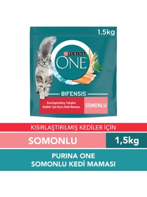 Purina One Somonlu Kısırlaştırılmış Kedi Maması 1,5 kg Bifensis Formülü ile Sağlıklı Metabolizma