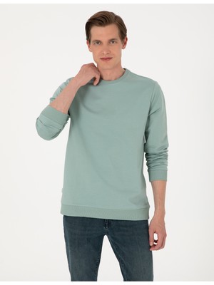 Pierre Cardin Erkek Çağla 2 İplik Regular Fit Bisiklet Yaka Basic Sweatshirt 50314054-VR016