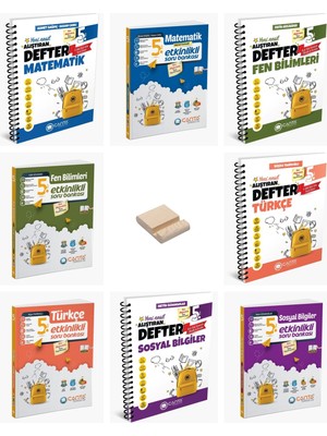 Çanta Yayınları 5. Sınıf Matematik Fen Türkçe Sosyal Defter ve Soru Bankası 8li Set + Telefon Tutucu