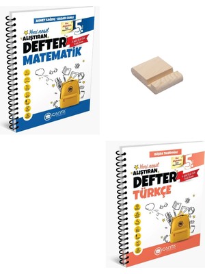Çanta Yayınları 5. Sınıf Matematik ve Türkçe Alıştıran Defter + Telefon Tutucu