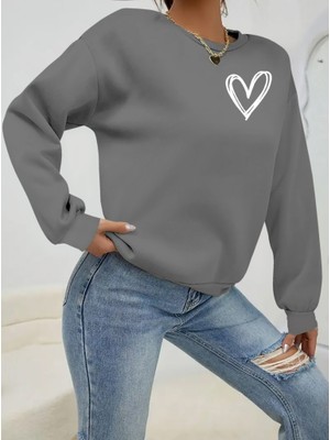 Kadın Uzun Kollu Bisiklet Yaka Viskon Iki Iplik Bluz