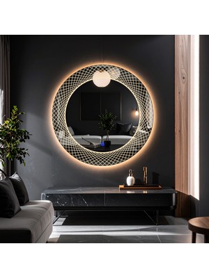 Trivon Günışığı Led'li Lazer Kumlamalı Lavabo & Banyo Aynası (Dokunmatik Sensörlü)