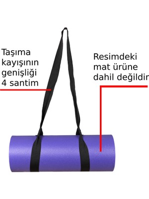 X-Perk Yoga Matı Pilates Kamp Sandalyesi Plaj Hasırı Taşıma Kemeri Bağlama Askısı Çok Amaçlı Silindir Taşıma Kayışı Puantiyeli