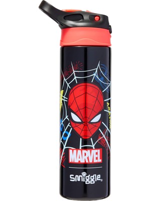 Smiggle - Marvel Spiderman Bpasız Otomatik Pipetli 650ML Suluk
