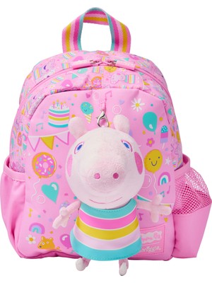 Smiggle - Peppa Pig Çıkarılabilir Oyuncaklı Kreş Okul Sırt Çantası