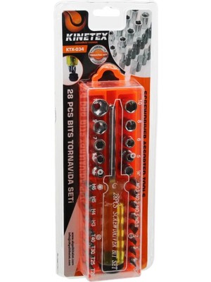 Kinetex 28 Pcs - Çıkar Tak Tornavida Bits Seti