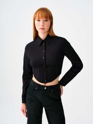 Slim Fit Kadın Gömlek U.kol