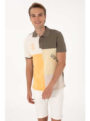 U.S. Polo Assn. Erkek Regular Fit Açık Haki Polo Yaka Tişört 50300154-VR183