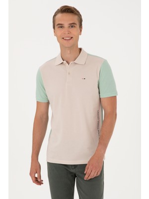 U.S. Polo Assn. Erkek Regular Fit Su Yeşili Polo Yaka Tişört 50306790-VR048