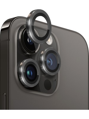 Etiget iPhone 13 Pro / 13 Pro Max Kamera Lens Koruyucu ''Safir Cam & Kolay Kurulum'' (Siyah)
